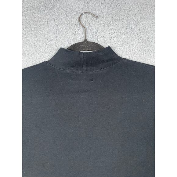 Designers Studio Originals Women's Black Mock Neck Shirt With Snowman Holiday - Picture 7 of 11